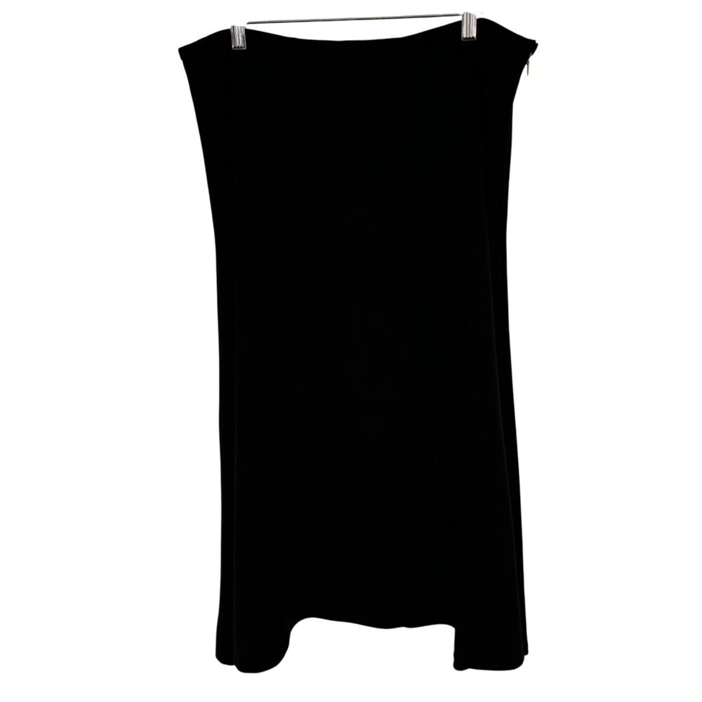 Calvin Klein Womens Black A-Line skirt Size 14 career knee length